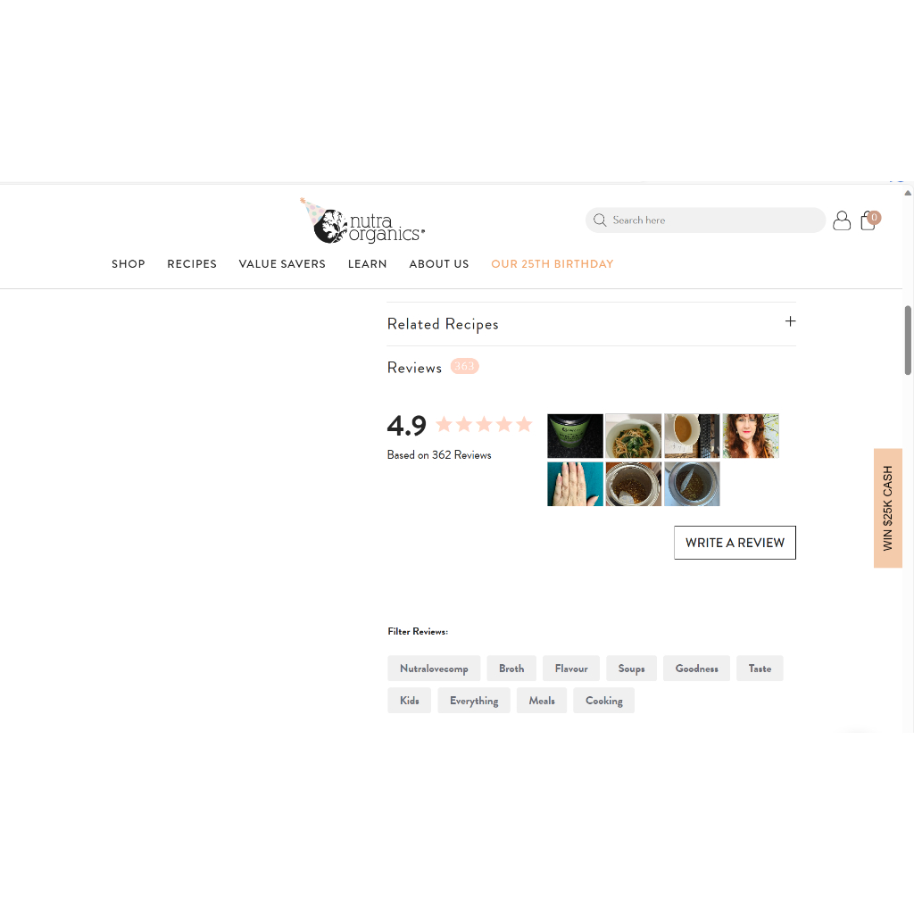 Bột nước hầm sấy khúc xạ nhiệt độ thấp Nutra Organics xuất xứ Úc Bone broth powder original flavour 125g