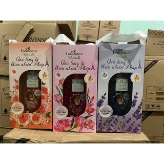 (Hộp Quà)-Sữa tắm thư giãn Enchanteur Naturelle Iris/Lavender 510g