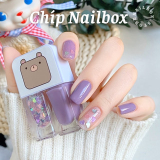 Sơn móng tay 2 trong 1 nhiều màu sắc xinh xắn, sơn móng tay mini, tiện lợi