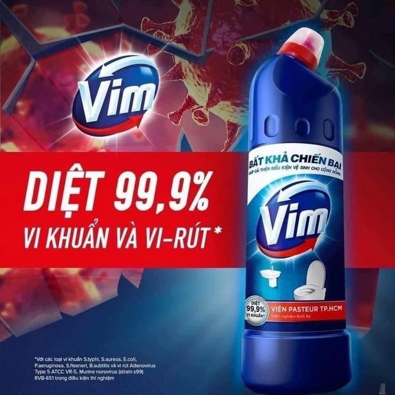 Chai Tẩy Rửa Bồn Cầu, Nhà Tắm VIM Trắng Sáng Chai 450ml