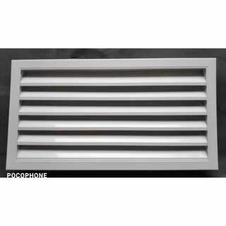 Cửa gió nan Z, chớp ô kt 50x20 cm thoáng chống hắt mưa, chớp thông gió có lưới chắn côn trùng