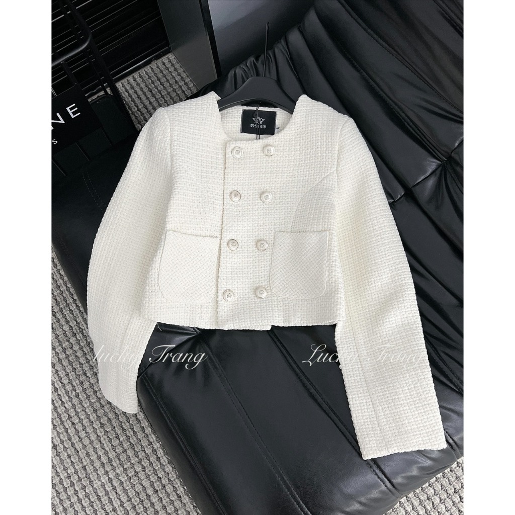 Áo dạ tweed dày 2 lớp- Hàng đẹp thiết kế chất vải dày loại 1