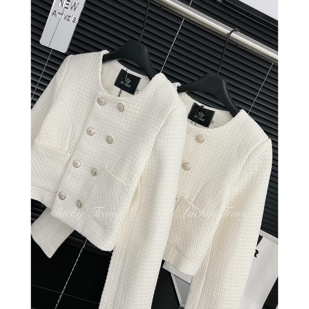 Áo dạ tweed dày 2 lớp- Hàng đẹp thiết kế chất vải dày loại 1