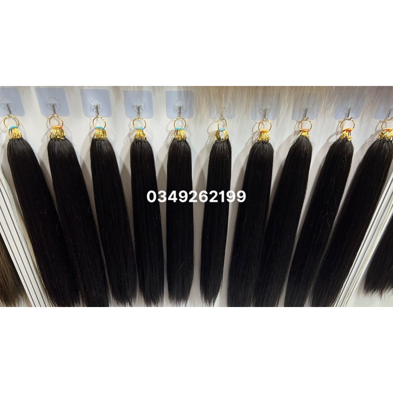 Tóc lông vũ đen loại đẹp không tóc tạp 100( sợi )