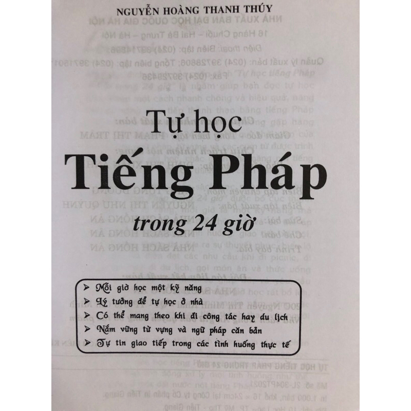 Sách - Tự Học Tiếng Pháp Trong 24 Giờ