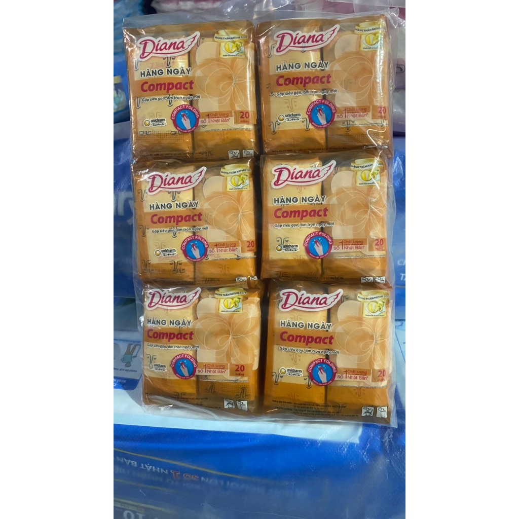 Băng vệ sinh Diana Hàng ngày Sensi Compact gói 20 miếng