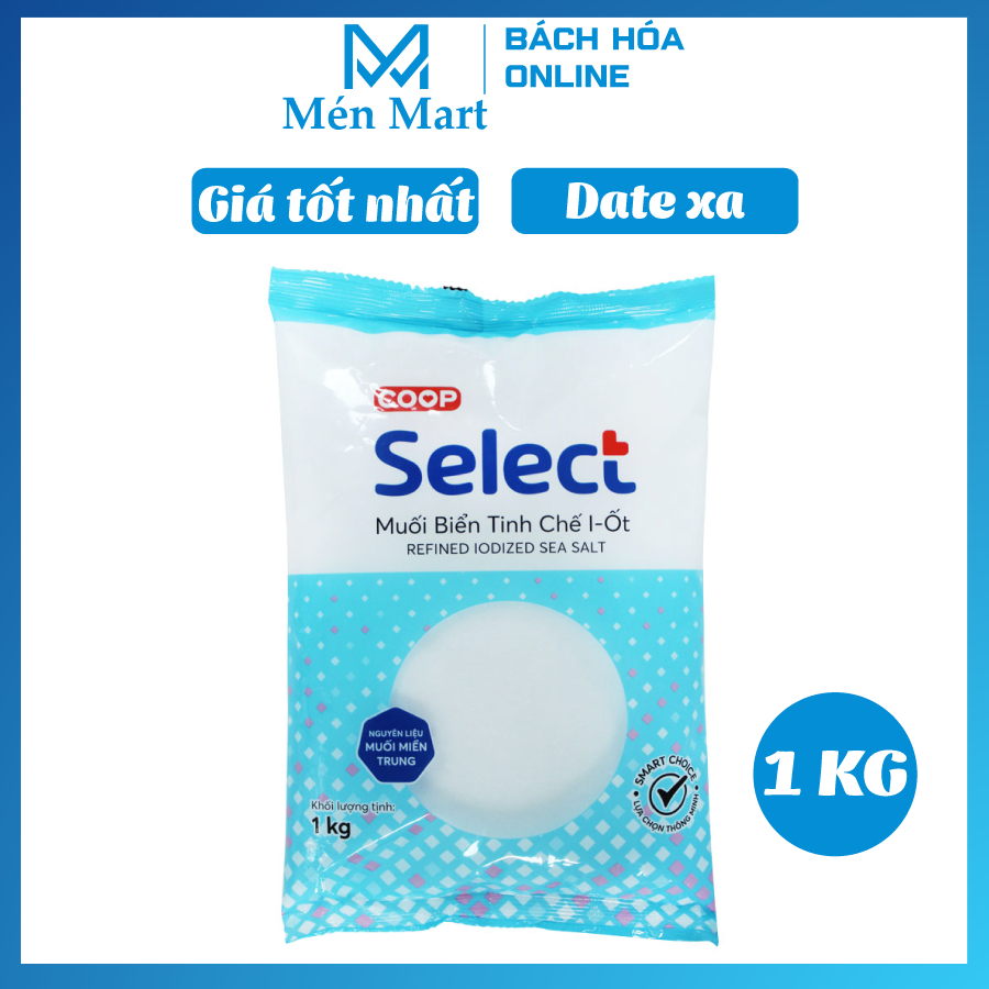 Muối biển tinh chế iot Coop Select 1kg
