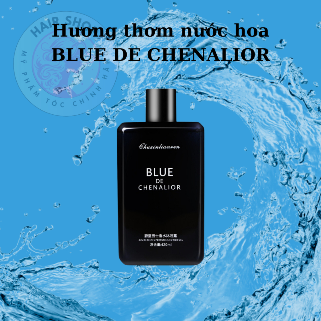 Dầu gội nam, sữa tắm nam,hương nước hoa BLUE DE CHENALIOR thơm sang trọng lưu hương kéo dài 72 giờ kiềm dầu và gầu 420ml