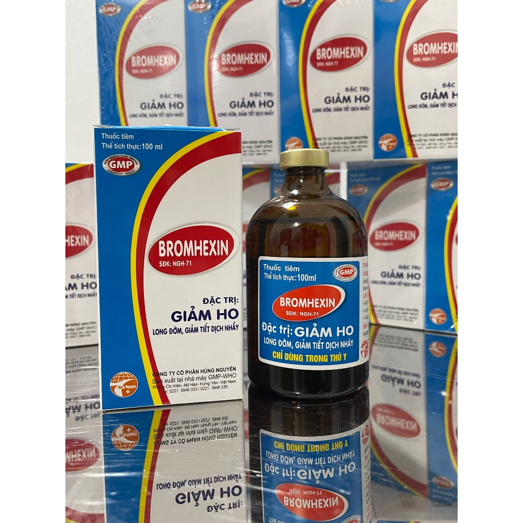 BROMHEXIN long đờm, dễ thở của Hùng Nguyên dùng cho động vật