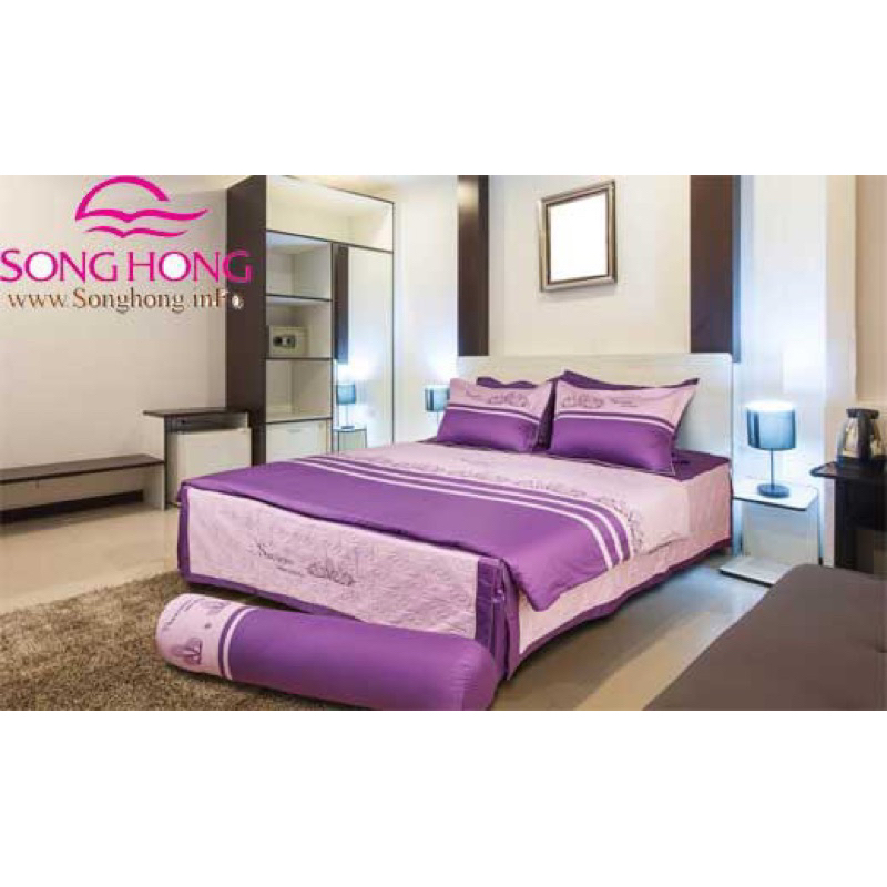 Bộ chăn ga gối Sông Hồng cao cấp 1,6x2m