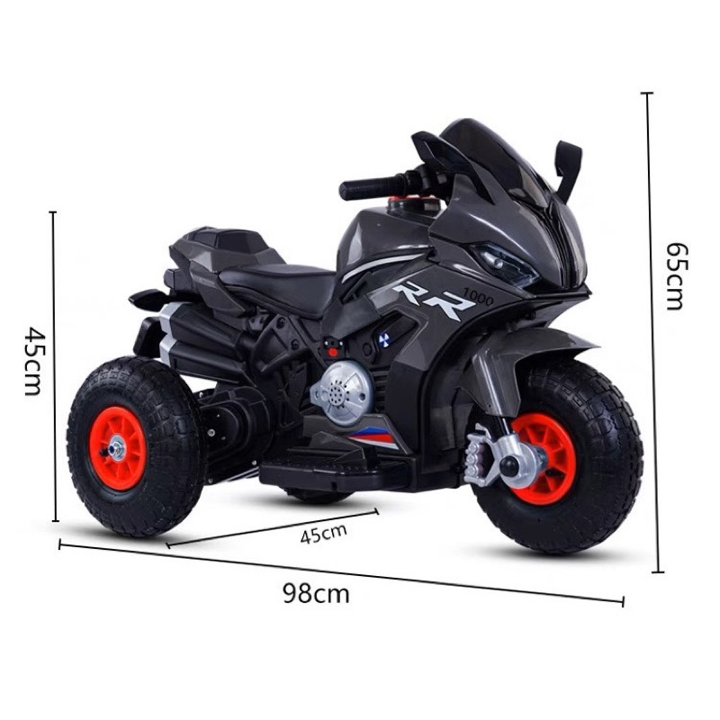 Xe Mô tô điện RR1000 Fullsize cho bé, chức năng đèn nhạc, tiến lùi đầy đủ
