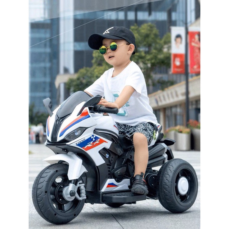 Xe Mô tô điện RR1000 Fullsize cho bé, chức năng đèn nhạc, tiến lùi đầy đủ