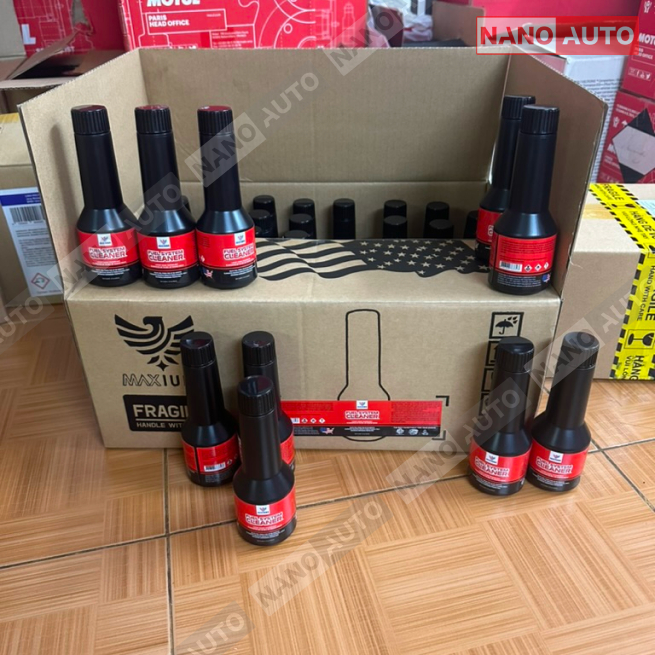 Chai súc bình xăng MAXLUBE, phụ gia vệ sinh buồng đốt, kim phun 60ml, Fuel System Cleaner