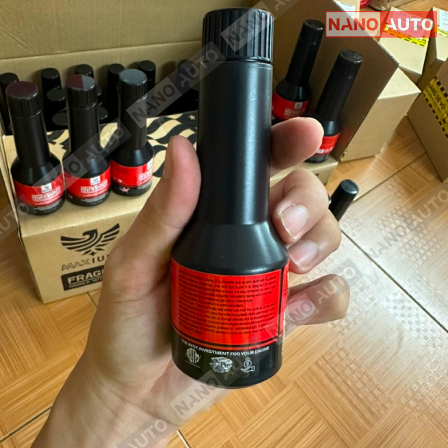 Chai súc bình xăng MAXLUBE, phụ gia vệ sinh buồng đốt, kim phun 60ml, Fuel System Cleaner