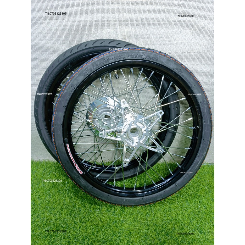 CẶP BÁNH CĂM  RAIDER SATRIA NIỀN NHÔM BAN ZAI .DALE .SOLUTER SHARK SPEED THÁI .CĂM ĐÙM MẠ CROM VỎ 60.70 KÈM LÒNG NGÔI S