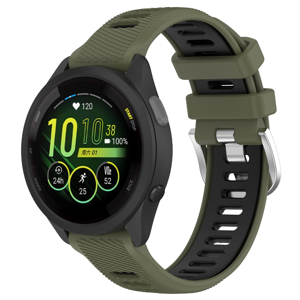 Dây Silicon 2 Màu Đồng Hồ Garmin Forerunner 965 265 265s 955 255 255s 245 245 music 55 SWASTORE - DS12