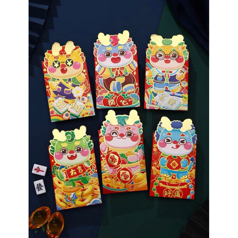 Bao Lì Xì Hình Rồng Năm Mới 2024 cny Phong Cách Trung Hoa