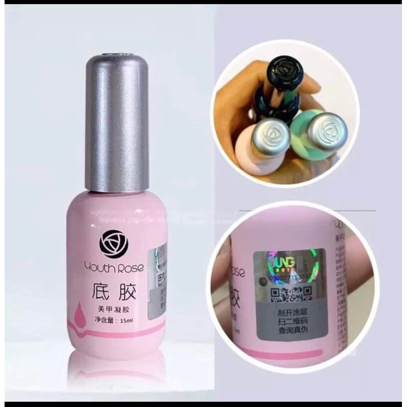 Base Top Cứng Móng Top Lì Hoa Hồng youthrose Hàng Chính Hãng Chai 15ml Nail HN