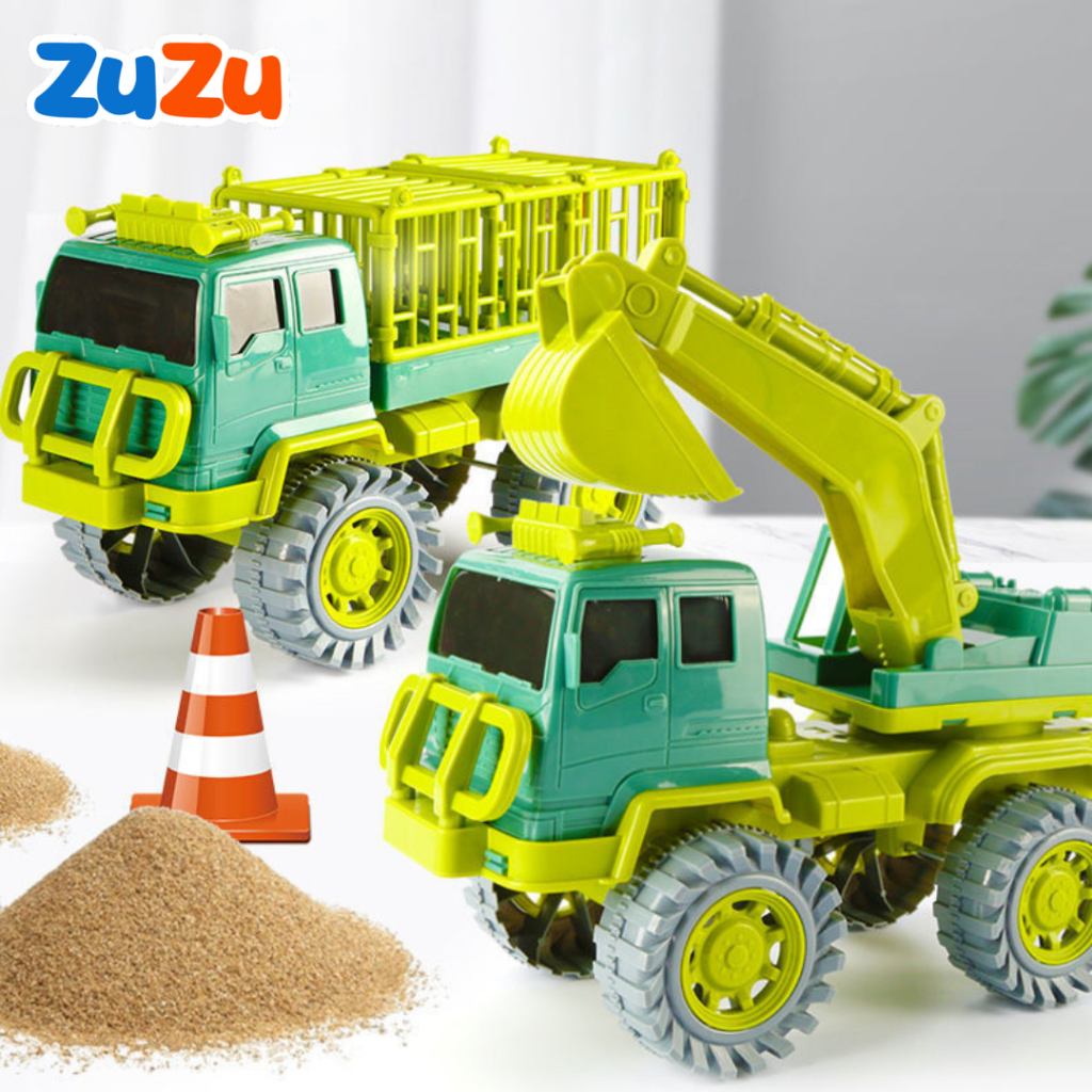 Đồ chơi xe máy xúc ZuZu công trình siêu to bền đẹp cho bé máy xúc xe cần cẩu