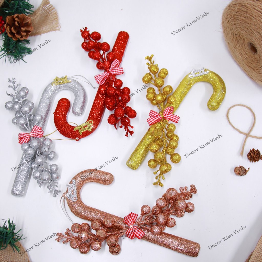Gậy Trang Trí Chùm Quả Dài 22cm GAY04 Decor Noel Giáng Sinh