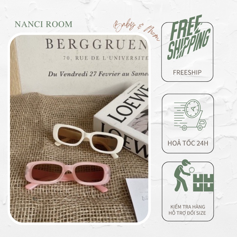 Mắt kính trendy em bé gọng vuông - Nanci room