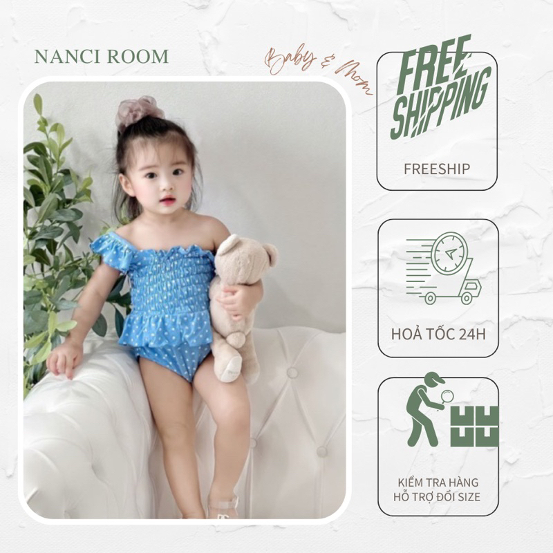 Bodysuit hoa | đồ bơi cánh tiên em bé gái nanci room