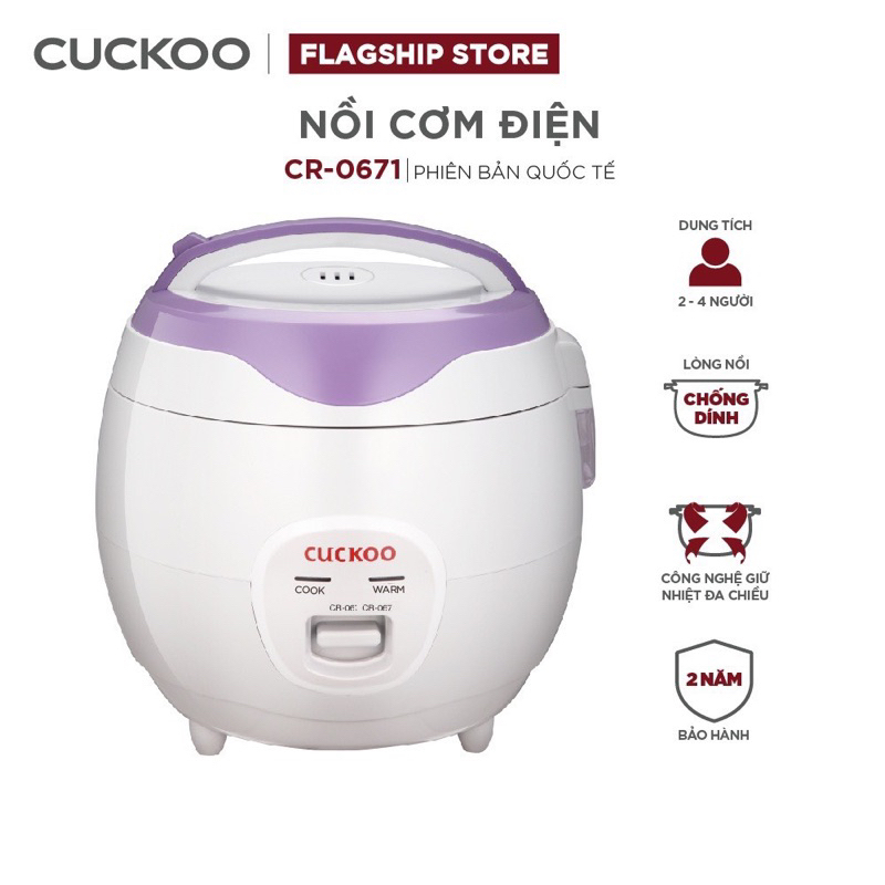 Nồi cơm nắp gài Cuckoo 1.08 lít CR-0671