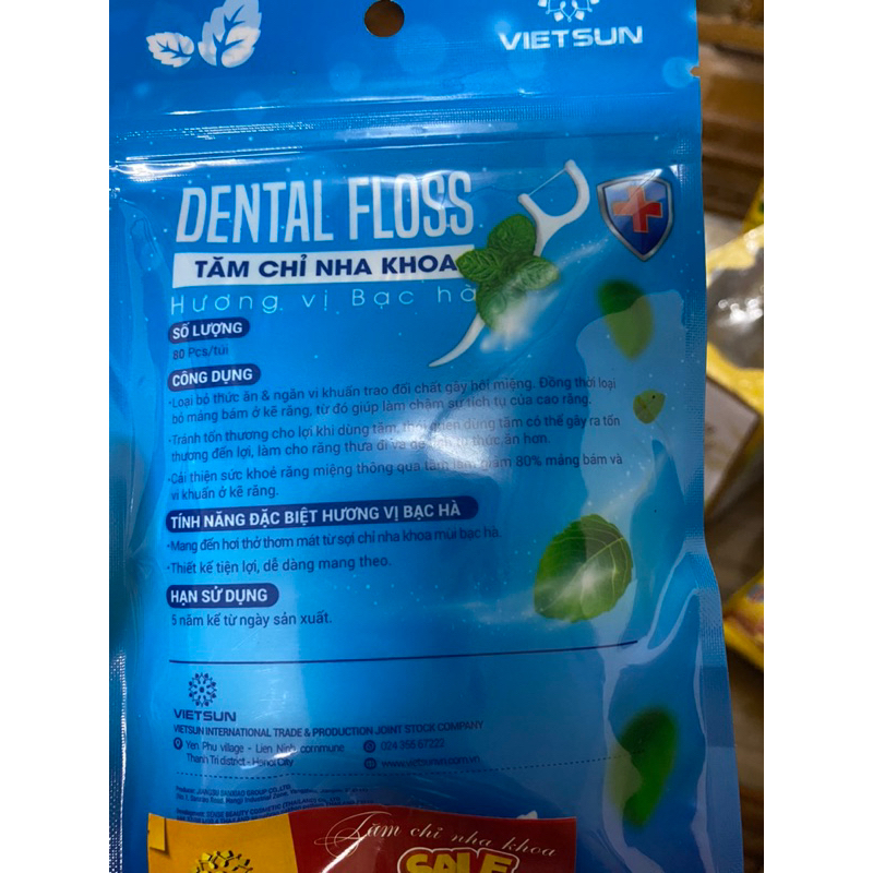 Tăm chỉ nha khoa Vietsun 80c 1 túi