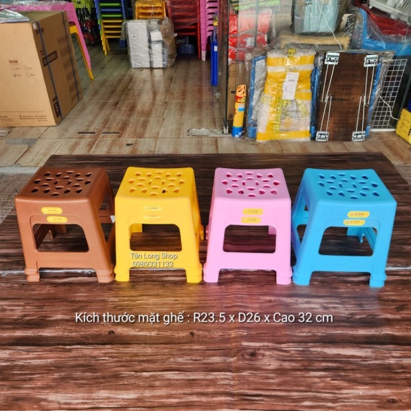 Combo 02 Ghế trà chanh nhựa size đại - Vĩ Hưng