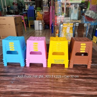 Combo 04 Ghế trà chanh nhựa size đại - Vĩ Hưng