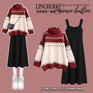 Set đồ áo len noel + đầm nữ