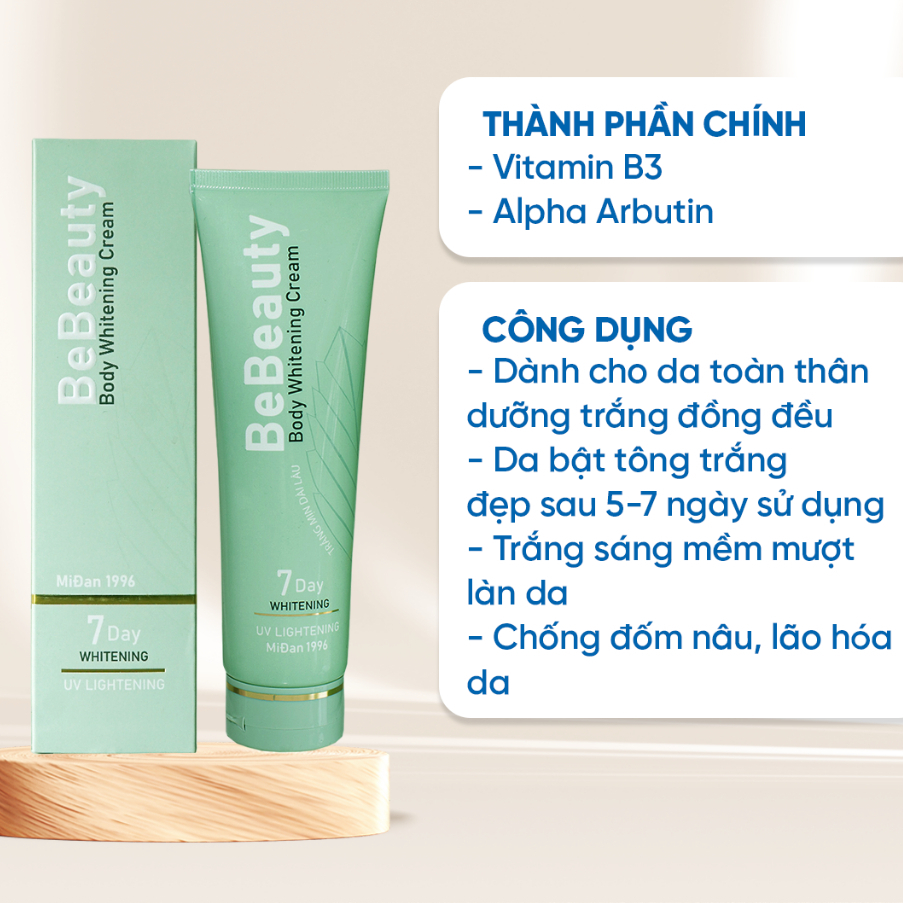 Mangtaybaby - Combo Kem dưỡng toàn thân BeBeauty Body Whitening Cream Trắng xinh đều màu