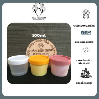 Hũ nhựa BH chiết mỹ phầm đựng bột, Share mask, gel, cream 100ml