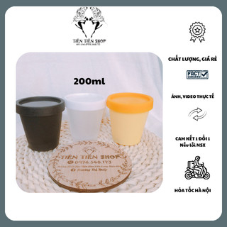 Hũ nhựa BH chiết mỹ phầm đựng bột, Share mask, gel, cream 200ml tientienshop