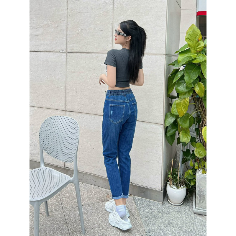 Quần basggy lưng thun dây kéo
