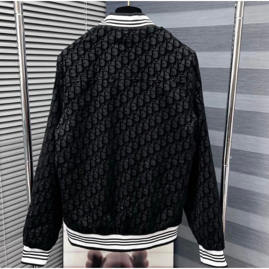 Áo Khoác Bomber Nam Nữ Họa Tiết Dập Vân Nhung DIOR 2 Lớp Dầy Dặn Cao Cấp Chuẩn Fomd Siêu Hot Trend Nam Nữ