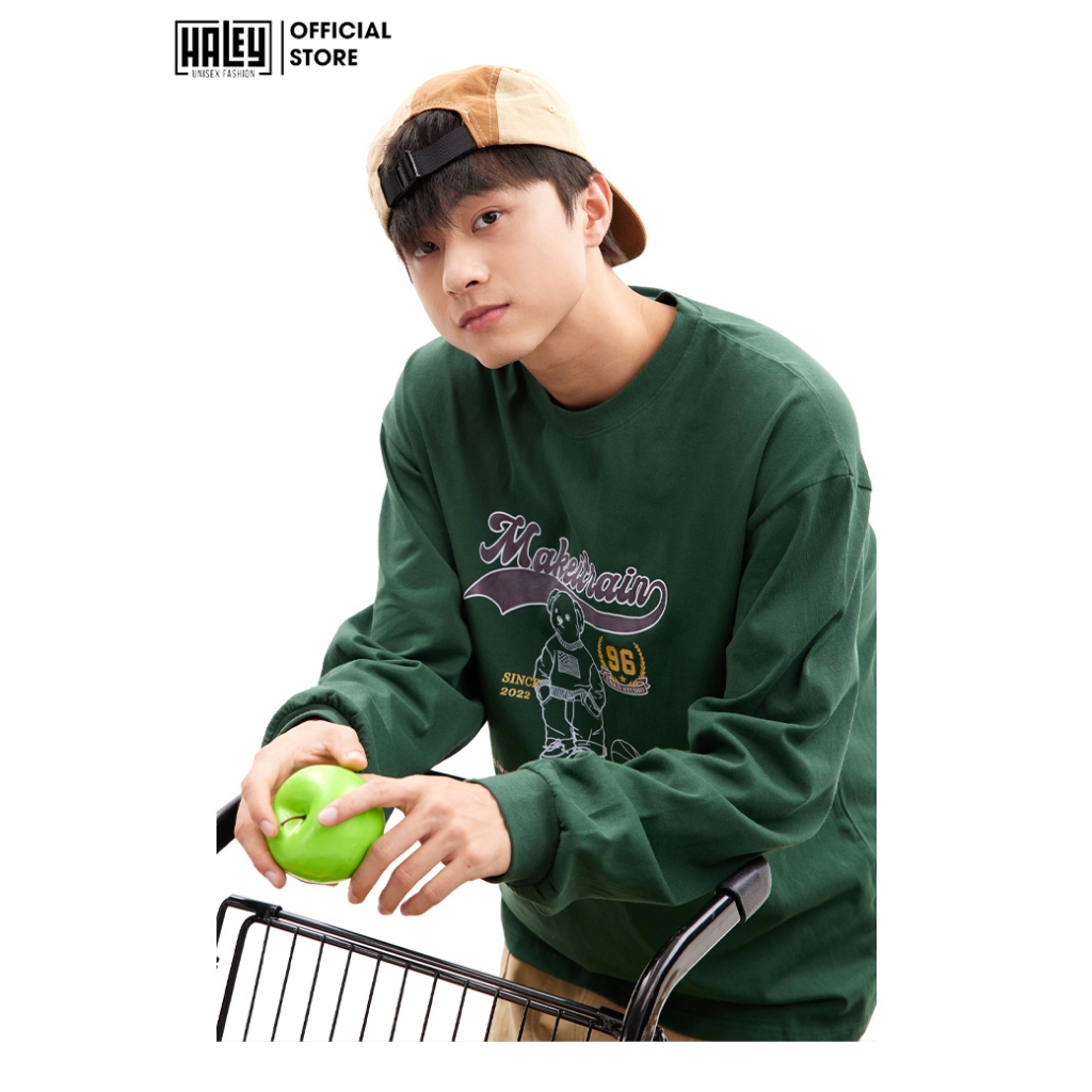 Áo Sweater Unisex Nam Nữ HALEY HD438 Dài Tay Form Rộng Phong Cách Trẻ Trung Năng Động Chất Vải Nỉ Bông Ấm Áp Mềm Mịn