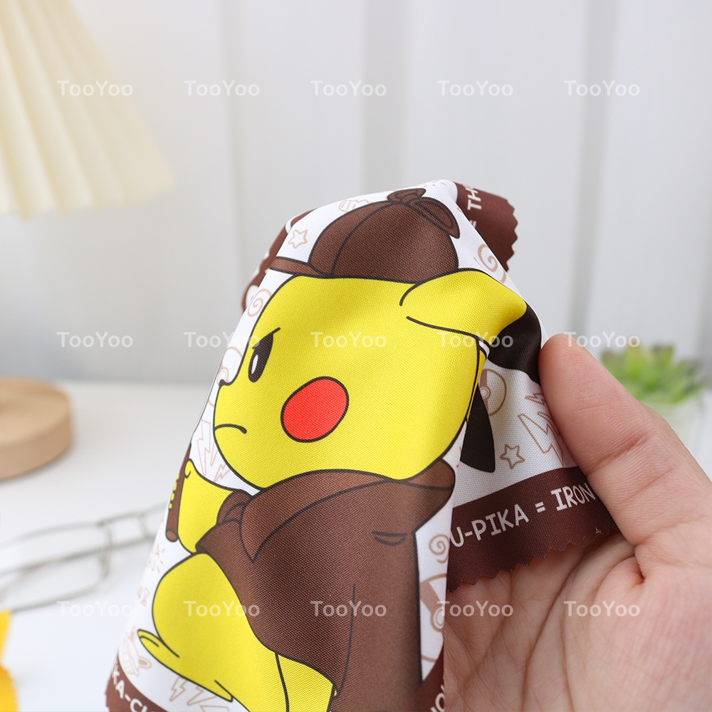 Khăn lau kính Doraemon, Hello Kitty, Pikachu dễ thương cute TooYoo BK00471