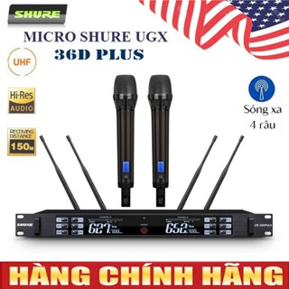  HCM  HÀNG MỸ- Micro SHURE UR36D PLUS Không Dây Hát Karaoke Mới ƞhất 2023 Micro Karaoke TỤ TO Chống Hú Rít Cực Tốt Tín 