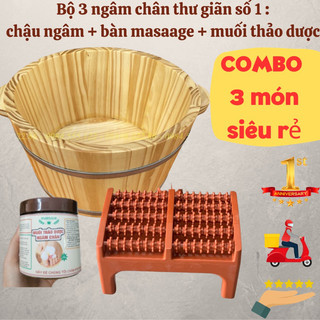 Chậu ngâm chân, muối thảo dược ngâm chân kết hợp cùng bàn massage chân giúp đả thông kinh lạc giúp ngủ ngon giảm mệt mỏi