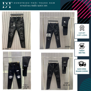 Quần Jeans Nam DSQ Vá Gối Rách Nhẹ Cao Cấp - Quần Bò Nam Vá Màu Siêu Chất