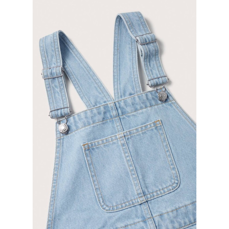 Váy yếm jean nữ Mango auth