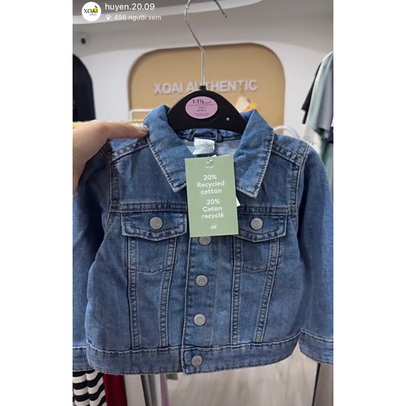 Áo khoác jean cho bé HM AUTH