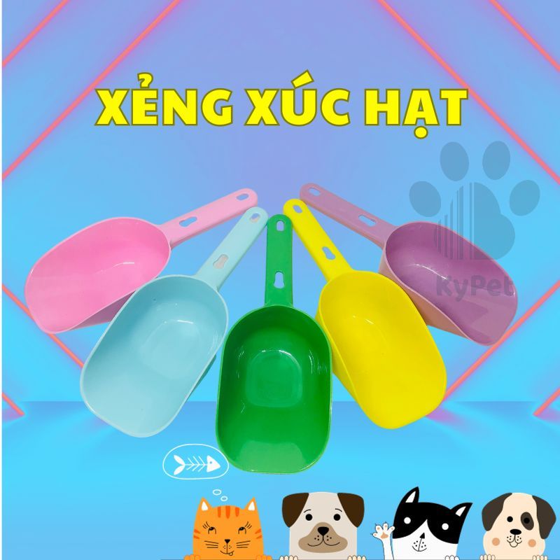 XẺNG NHỰA XÚC HẠT THỨC ĂN- Xẻng xúc hạt vệ sinh cho chó mèo ăn- Kypet