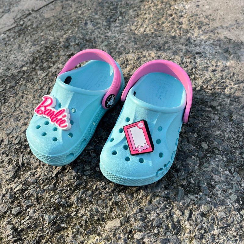 Dép Crocs Cho Bé Chính Hãng Cao Cấp, hàng nguyên, siêu bền, kháng khuẩn, tặng 4 charm. Màu xanh