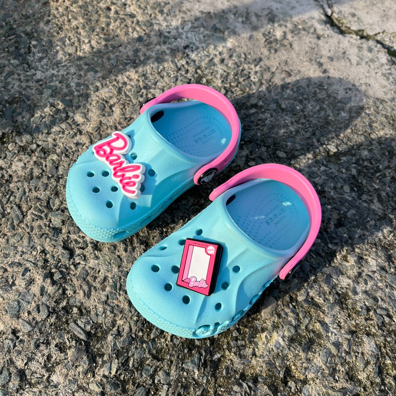 Dép Crocs Cho Bé Chính Hãng Cao Cấp, hàng nguyên, siêu bền, kháng khuẩn, tặng 4 charm. Màu xanh