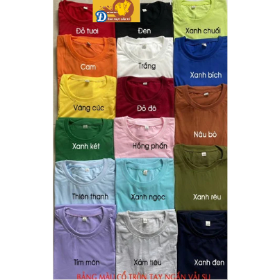 Áo Thun Phông Trơn, không xù lông, chất dày mịn. FORM CHO CÀ NAM VÀ NỮ