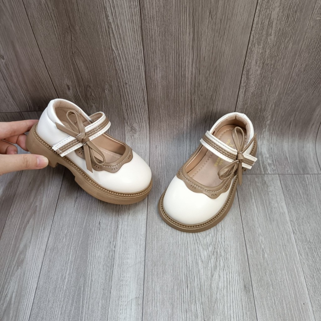 Giày bé gái, giày búp bê bé gái dáng đơn giản lolita đế êm da mềm dễ phối đồ mẫu mới 2023