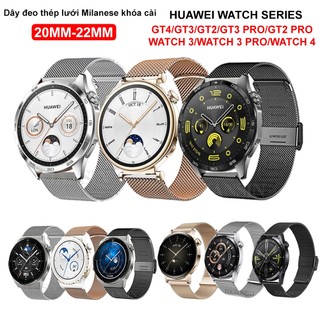 [Huawei Watch] Dây đeo thép lưới Milanese khóa cài Huawei Watch GT4/GT3/GT3 PRO/GT2 PRO/GT2/GT2 PRO