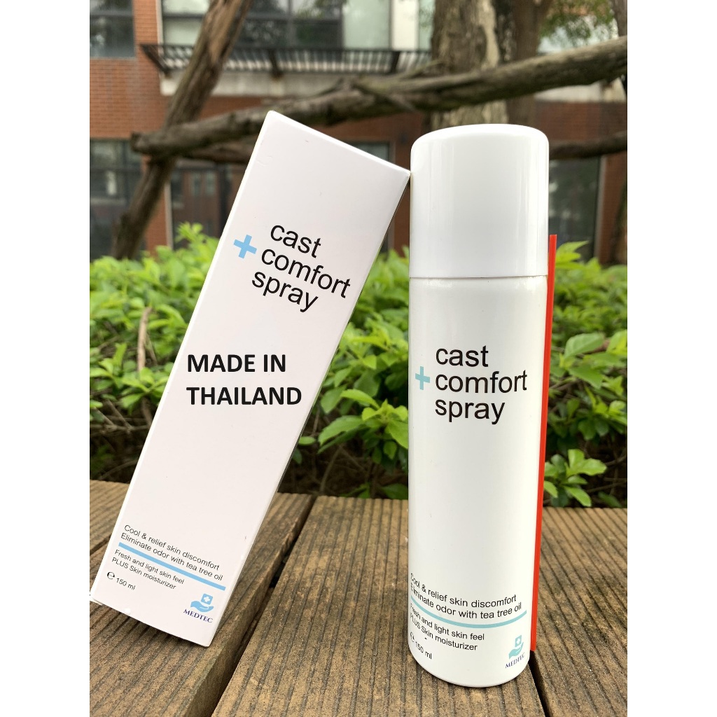 Xịt bó bột GIẢM NGỨA Medtec Cast Comfort Spray 150ml, khử mùi hôi, giảm ngứa, ẩm ướt khi bó bột cho người lớn và trẻ em